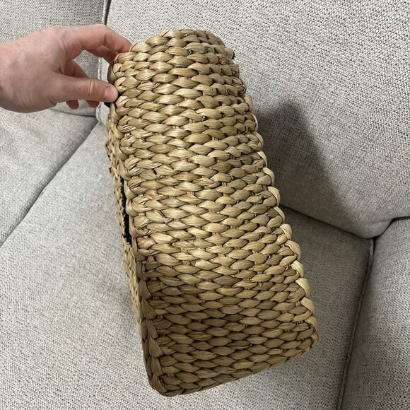 Pamela Munson Petite Isla Bahia Cornhusk Tote Bag with Black Straps - Picture 9 of 11